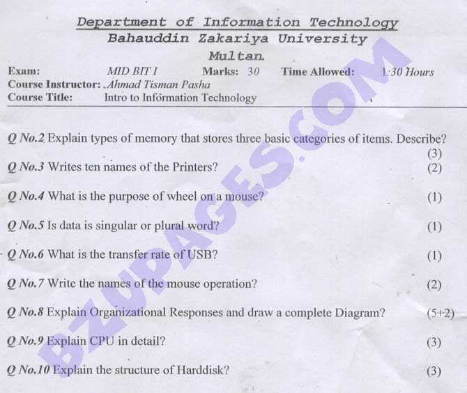 Name:  Mid paper Intro to Information Technology T BSIT 1st By Sir Tisman Pasha.jpg
Views: 600
Size:  61.1 KB