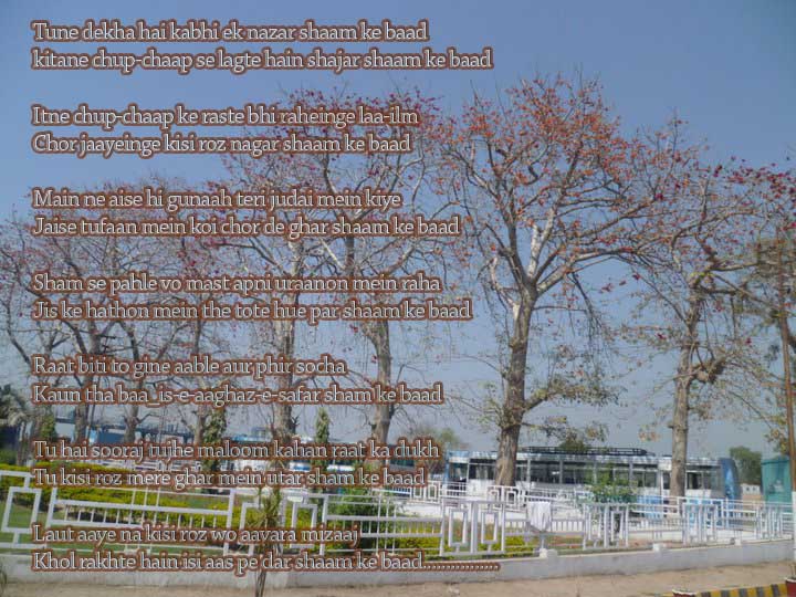 Name:  tu nay dekha hy kabhi ek nazar sham k bad....kitnay chup chap sy lagtay hain sajar sham k bad..jpg
Views: 2217
Size:  106.9 KB