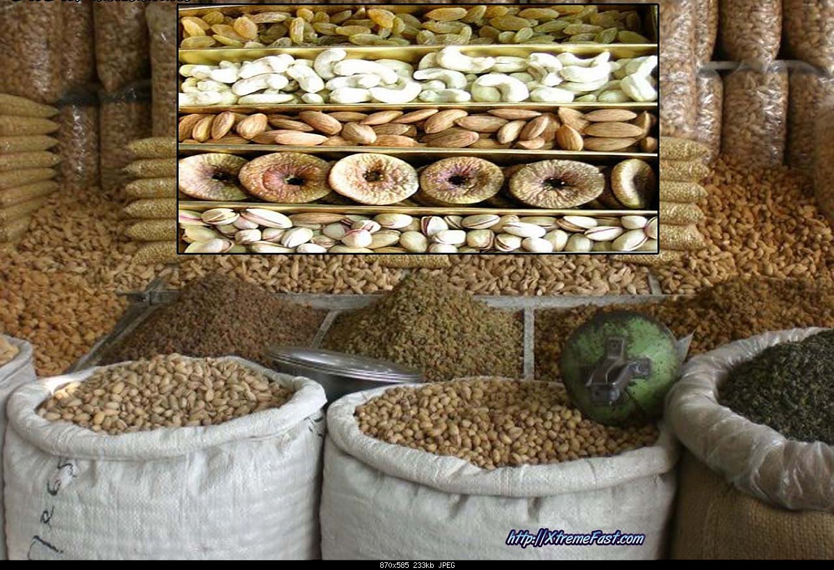 Click image for larger version

Name:	pistachio, pine nuts, almond, walnuts, coconut, raisins, peanuts, apricot, dried dates, mulberry.jpg
Views:	561
Size:	233.2 KB
ID:	28929