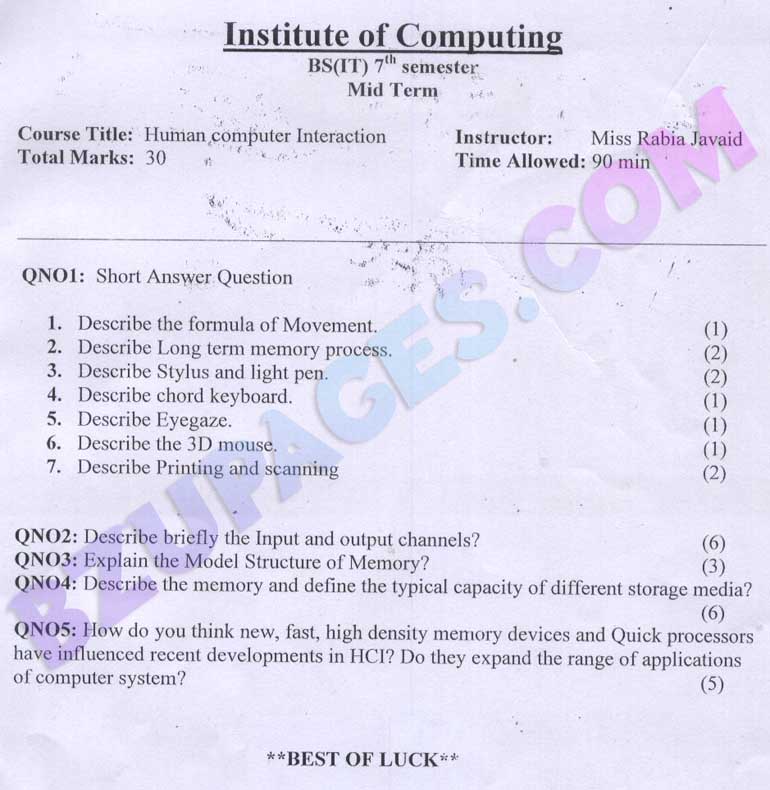Name:  Human Computer Interaction By Miss Rabia Javaid Mid Term Paper BSIT 7th.jpg
Views: 1043
Size:  85.2 KB