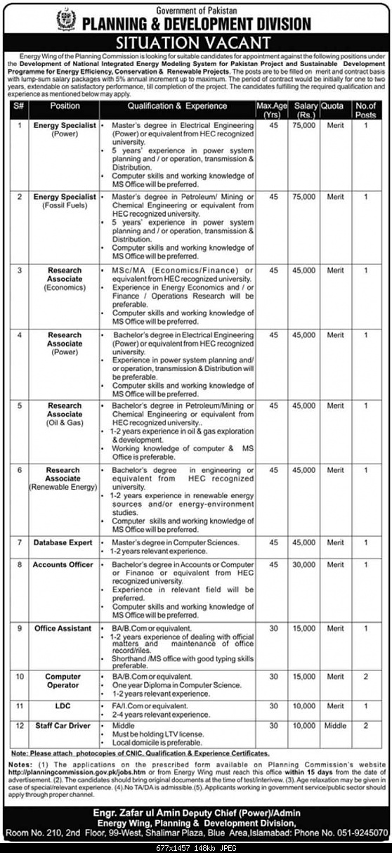 Planning and Development Division Islamabad Career Opportunities 2011-planning-development-division-islamabad-career-oppounities-2011.jpg