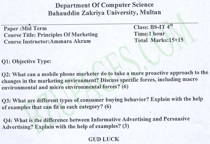 Name:  Mid term paper Principal of marketing, BIT 4th By Madam Ammara Akram BZU Multan.jpg
Views: 843
Size:  62.9 KB