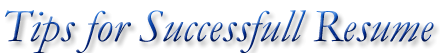 Tips for a successful Resume