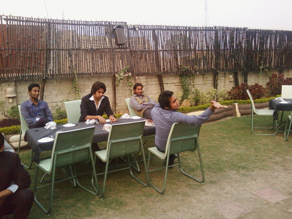 Taha Khan, Danish, Imran, Sahu Sitting on chairs in Dera inn