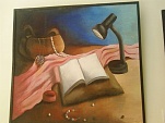 Lamp and book Art Painting