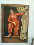 A desi women standing Art Painting