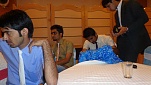 Syed Ali Raza Bukhari, Meer Khan, Muhammad Ali Lodhi and Zeeshan Ali at Shangrila Cuisine