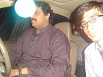 Zeeshan Haider with Sir Ahmad Tisman on his car  at Shangrila Cuisine