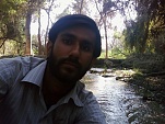 A snap in front of cold water stream