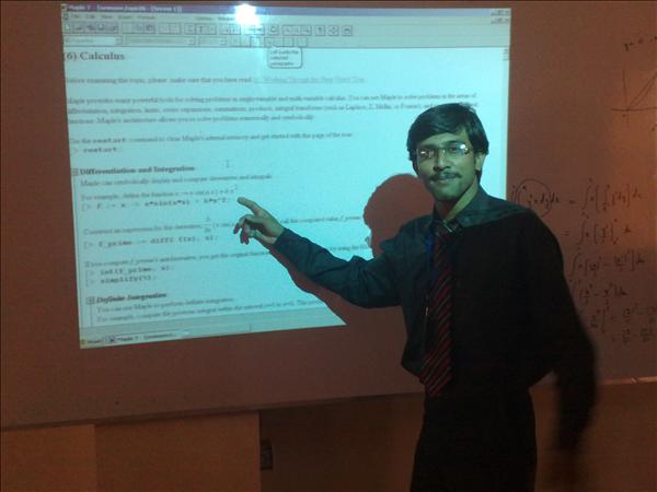 YAWAR SEHBAI presenting his topic