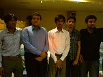 Muzamil Mehboob, Ali Asad Sahu, Ali Hasan and Haroon Tariq with maruf Pasha at Shangrilla Cuisine.